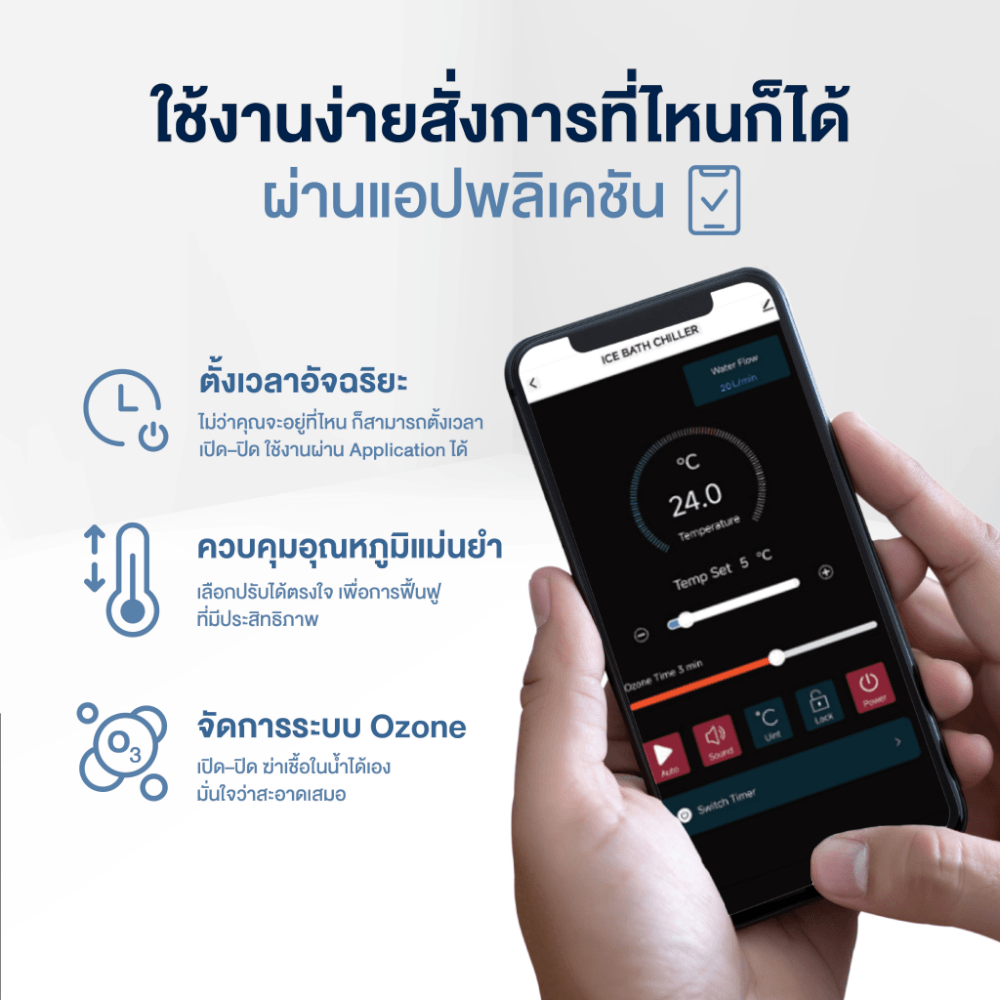 เครื่องทำความเย็น HOMEFITTOOLS รุ่น FRESH PRO 2.0HP สีขาว